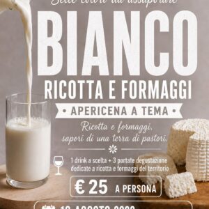Locandina Bianco — Ricotta e formaggi — I 7 Colori di Fanesia 2026