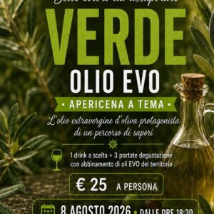 Locandina Verde — Olio EVO — I 7 Colori di Fanesia 2026
